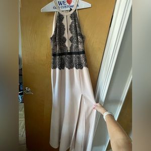 BCBG gown - cream with black lace size 6
